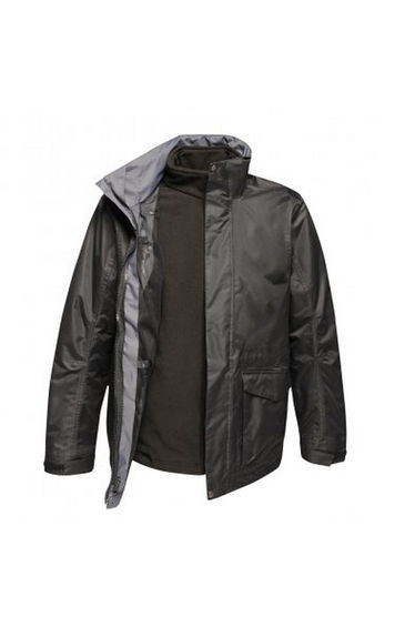 Regatta Mens Benson III 3-in-1 Breathable Jacket - Black/Black