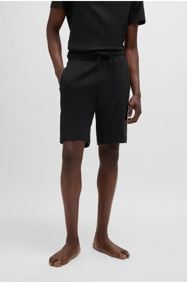 Hugo Tape Tonal Logo Shorts Black