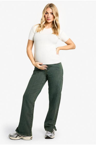 Maternity Over The Bump Straight Leg Jeans - vintage wash