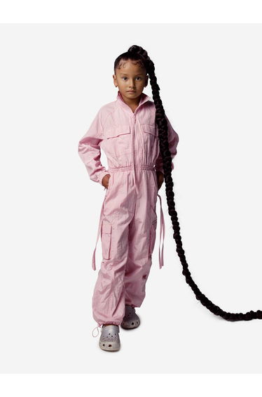 Girls Woven Jumpsuit in Pink