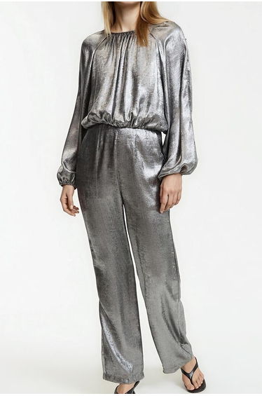 Long Silver Jumpsuit