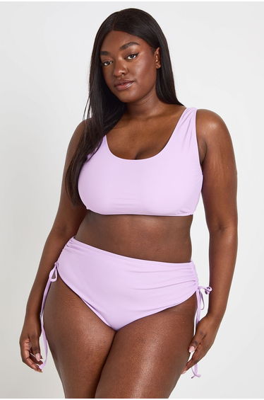 Plus Essentials Scoop Bikini Top - lilac