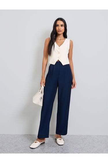 Off White Textured Waistcoat