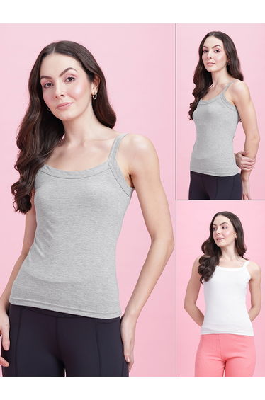 Pack of 2 - Solid Non Padded Cotton Camisole