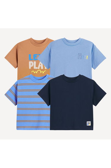 Pack of 4 Short Sleeve Crew Neck T-Shirts