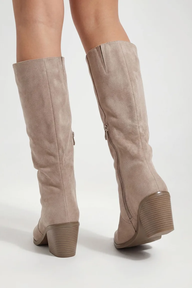Column Western Cowboy Boots - taupe - 1