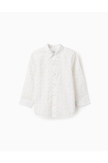 LS SHIRT POPLIN CO WHITE