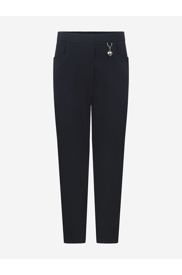 Zeco Girls School 2 Pocket Lycra Trousers in Navy