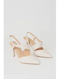 Evie Asymmetric Pointed Stiletto High Heel Court Shoes - 2