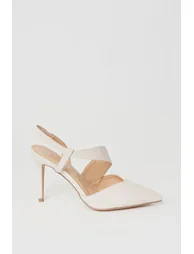 Evie Asymmetric Pointed Stiletto High Heel Court Shoes - 1