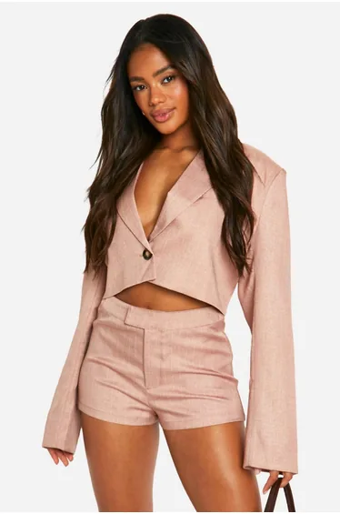 Premium Pinstripe Tailored Hotpants