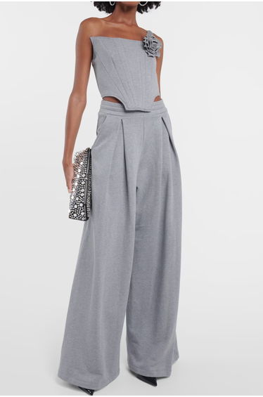 Meilani Corset Flower Off Shoulder Pants , Pants