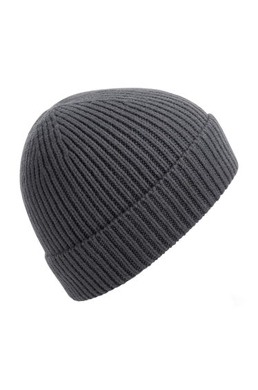 Beechfield Unisex Engineered Knit Ribbed Beanie - Graphite Grey