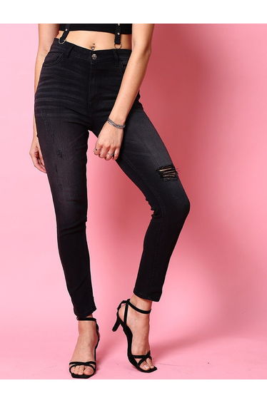 Women Distress Skinny Jeans