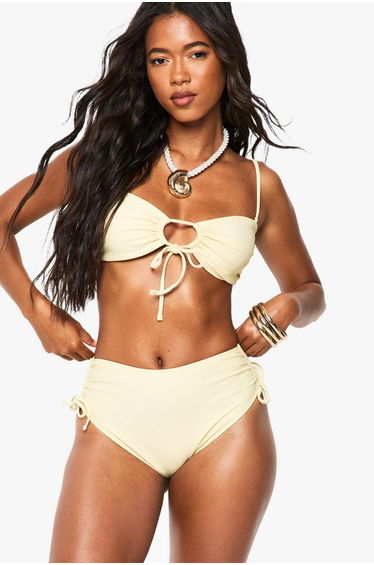 Swimwear Essentials Tummy Control High Waist Brief - lemon