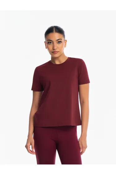 Active Short Sleeve Top - ZINFANDEL