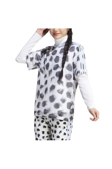 Essentials 3-Stripes Animal-Print Mesh Boyfriend T-Shirt