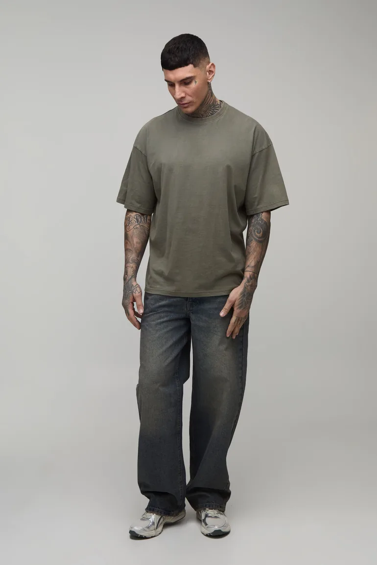 Tall Relaxed Tinted Jeans - light brown