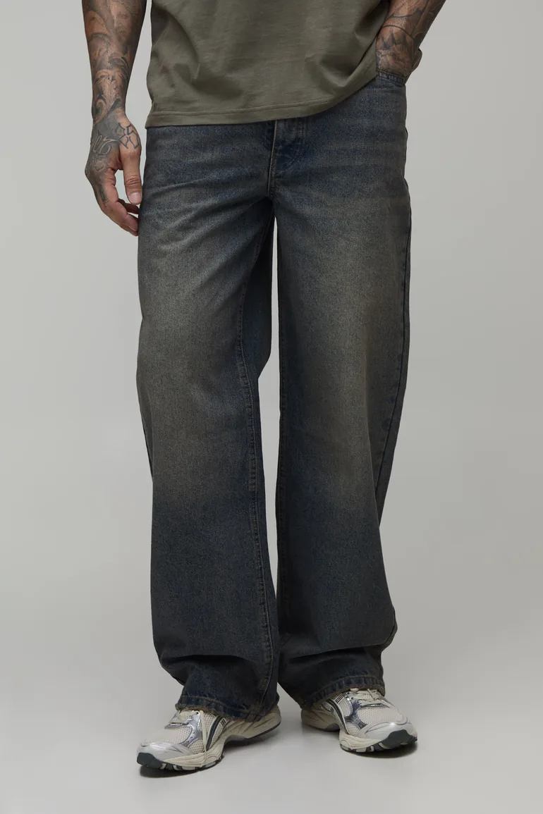 Tall Relaxed Tinted Jeans - light brown - 1