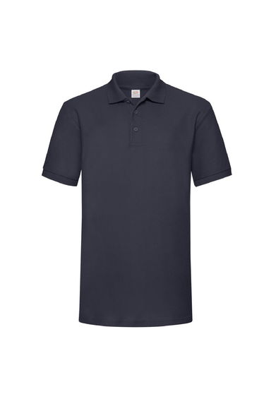 Fruit Of The Loom Mens 65/35 Heavyweight Pique Short Sleeve Polo Shirt - Deep Navy