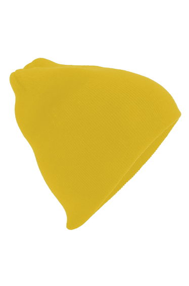 Beechfield Plain Basic Knitted Winter Beanie Hat - Yellow