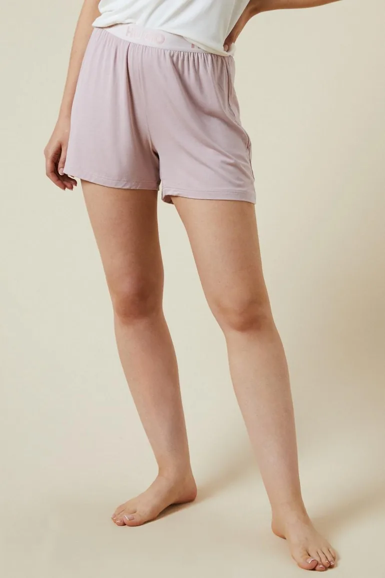 Hugo Unite Logo Waistband Shorts Pink