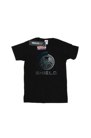 Agents Of Shield Girls Circuits Cotton T-Shirt - Black
