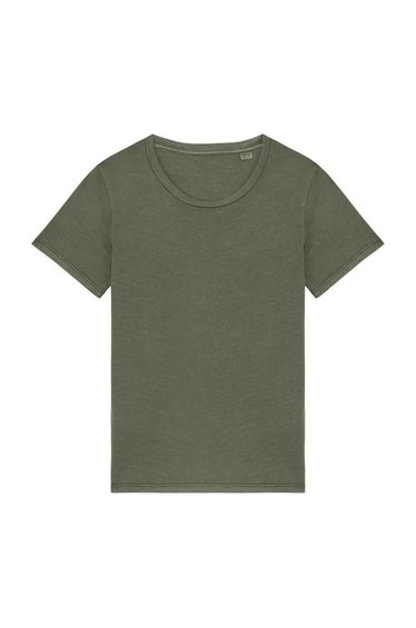 Native Spirit Womens/Ladies Faded Washed T-Shirt - Khaki