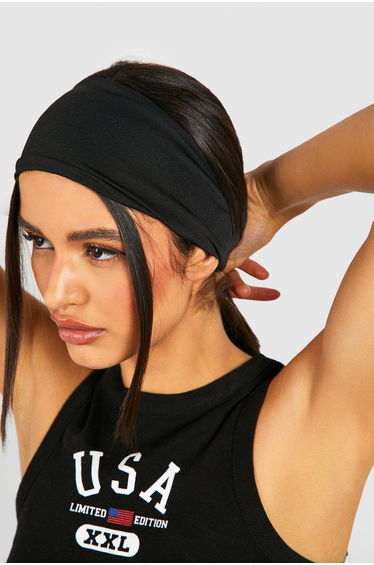 Single Jersey Headband - black