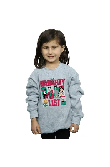 Batman Girls Naughty List Sweatshirt - Sport Grey