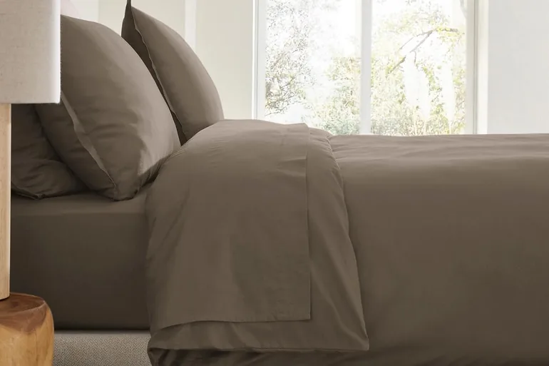 Saria Washed Cotton Sateen Duvet Cover