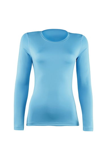 Rhino Womens/Ladies Sports Baselayer Long Sleeve - Light Blue