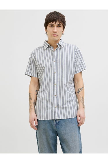 Striped Spread Collar Regular Fit Shirt