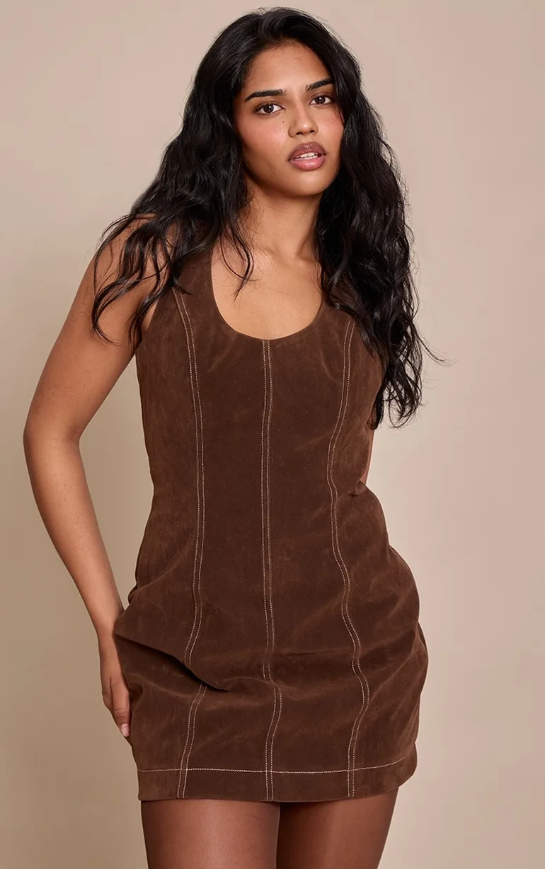 fitted suede dress Litzy Suede Dress