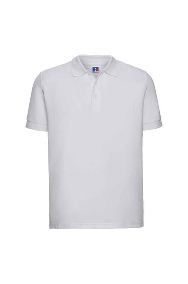Russell Mens Ultimate Cotton Pique Polo Shirt - White