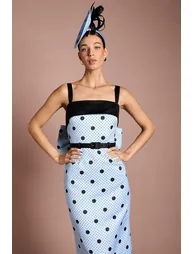 فستان كوست فاشن متعدد الالوان ميداكسي منقط بقصة مستقيمة - 1