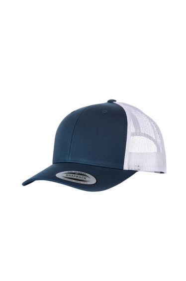 Yupoong Flexfit Retro Snapback Trucker Cap (Pack of 2) - Navy/White