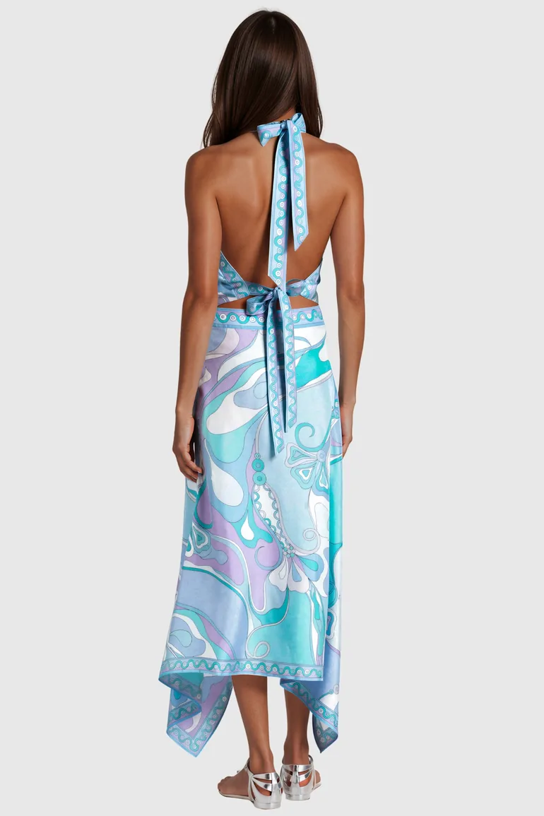 Hardmod Halter Neck Print Skirt Set - 2
