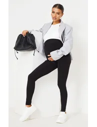 Maternity Black High Waist Slinky Leggings