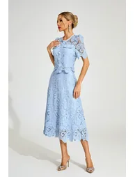 Calvin Blue Lace Two Piece Set - 4