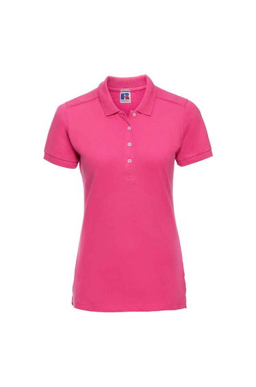 Russell Womens/Ladies Pique Stretch Polo Shirt - Fuchsia