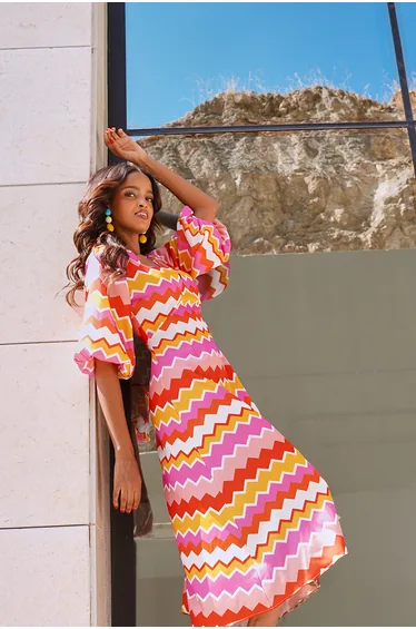 Balloon Sleeve Dress