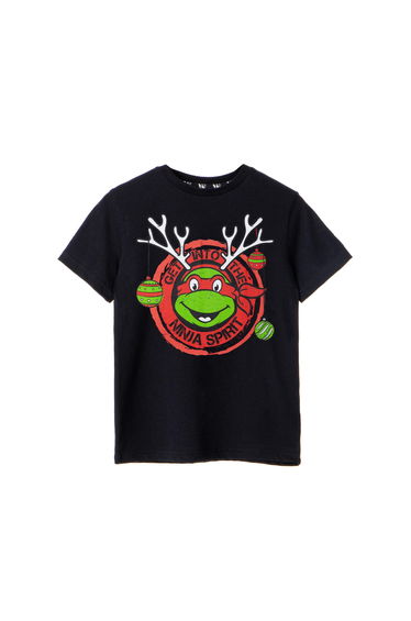 Teenage Mutant Ninja Turtles Boys Get Into The Ninja Spirit T-Shirt - Black