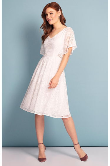 Beth Kimono Dress Ivory White