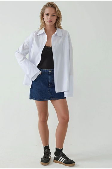 Regular Fit Cotton Shirt with Button Details