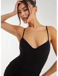 Cupped Corset Slinky Dress - 1