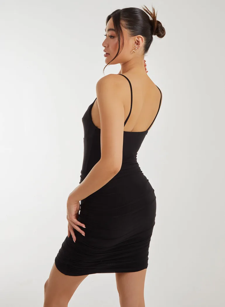 Cupped Corset Slinky Dress - 2