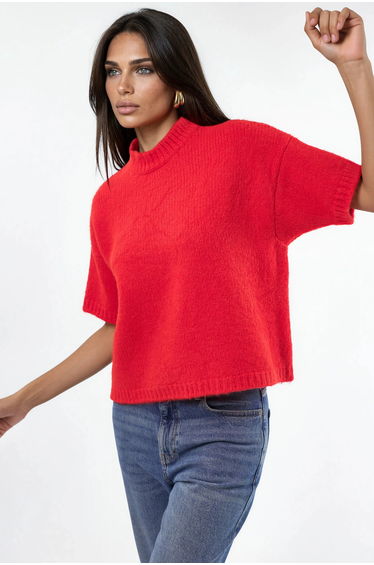 Relaxed Fit Crew Neck Knitwear Sweater