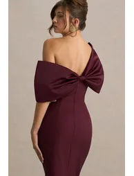 فستان ميدي بأكتاف مكشوفة - أحمر - 2