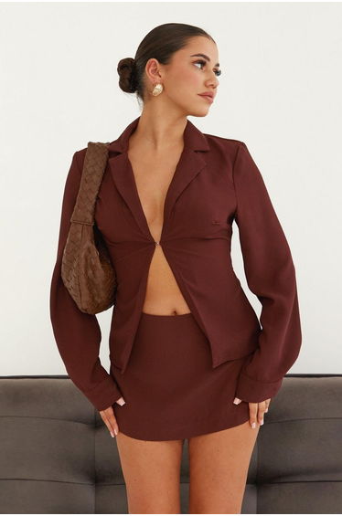 Petite Single Fastening Crepe Fitted Blouse